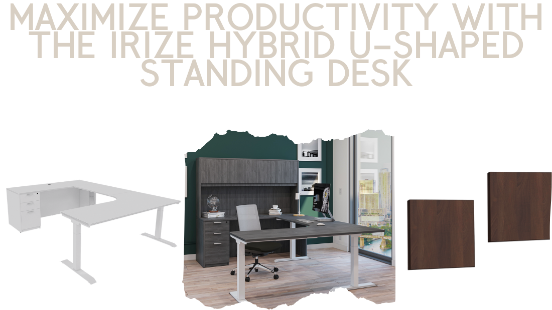 Maximize Productivity with the iRize Hybrid U-Shaped Standing Desk