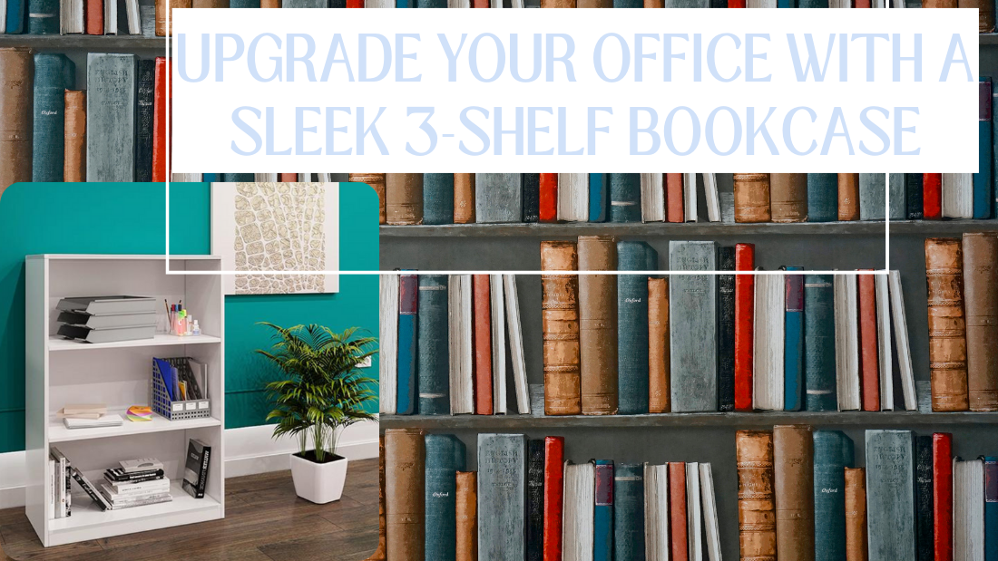 Upgrade Your Office with a Sleek 3-Shelf Bookcase