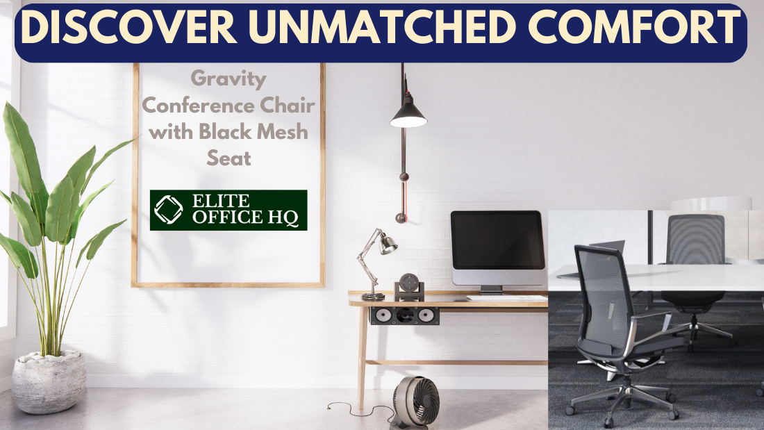 Discover Unmatched Comfort: Gravity Conference Chair with Black Mesh Seat