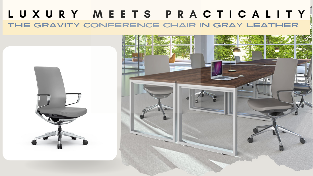 Luxury Meets Practicality: The Gravity Conference Chair in Gray Leather