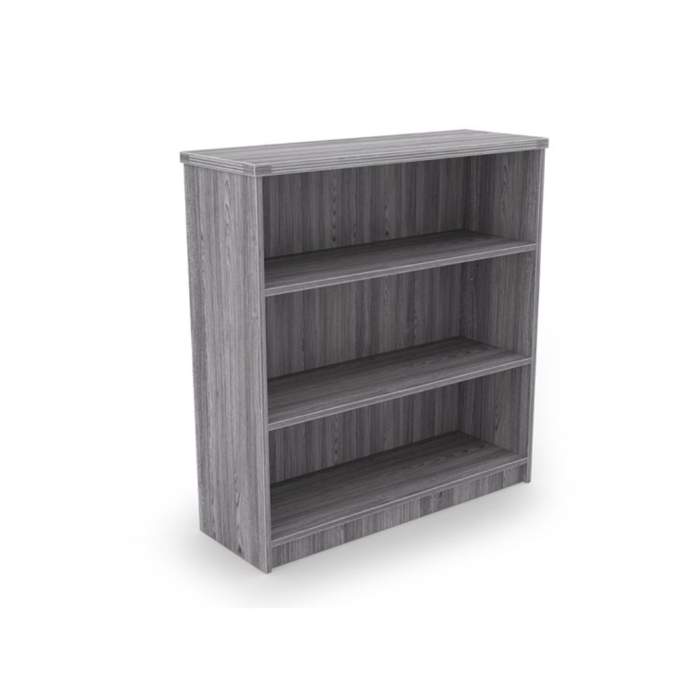 iRize Height Adjustable Desk, Nova Ergonomic Task Chair, and Kai 3-Shelf Bookcase Combo Set, EOSH1