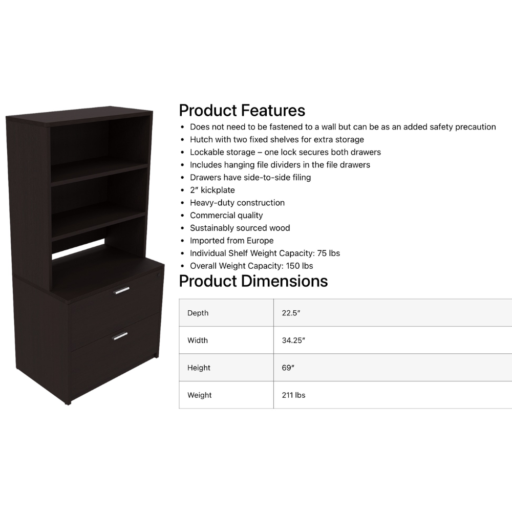 i5 Freestanding lockable Storage Cabinet Hutch