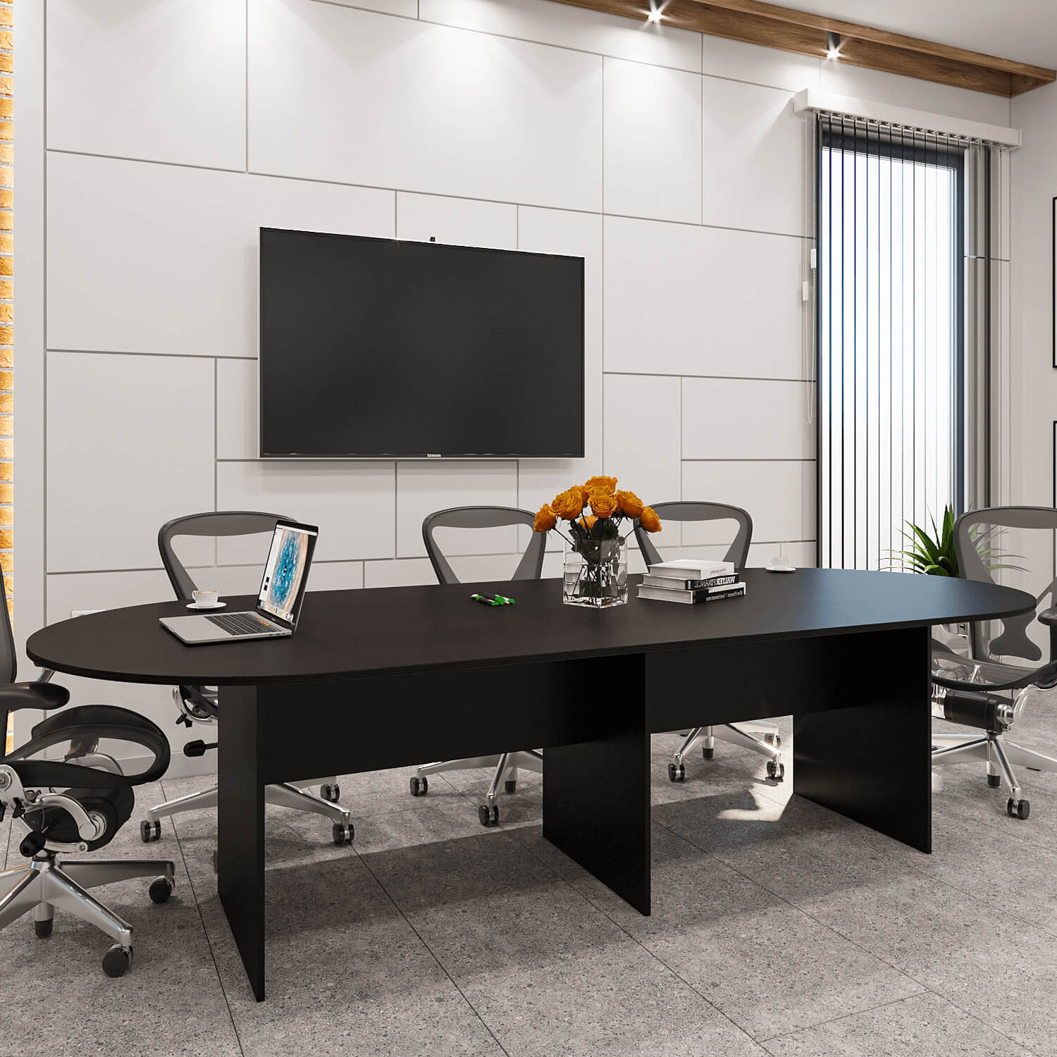 Kai Racetrack Conference Table Classic, 144"