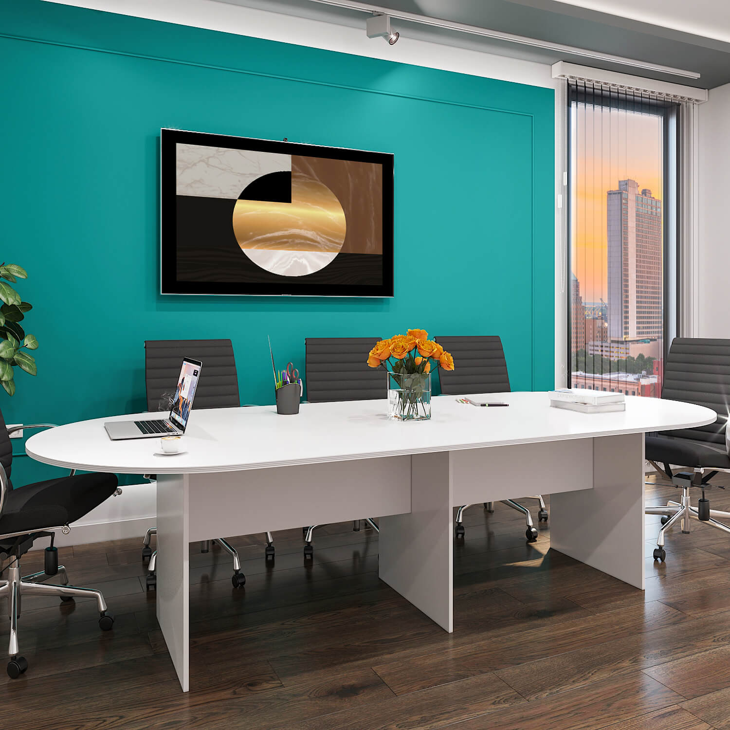 Kai Racetrack Conference Table Classic, 144"