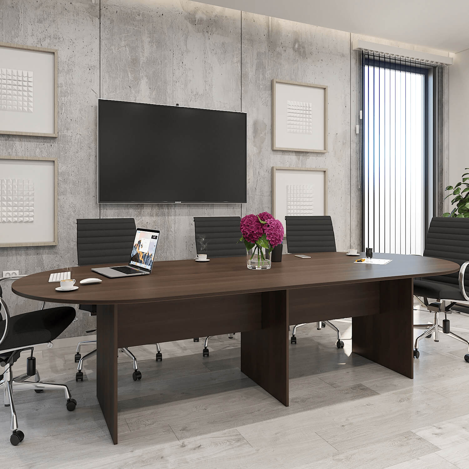 Kai Racetrack Conference Table Classic, 144"