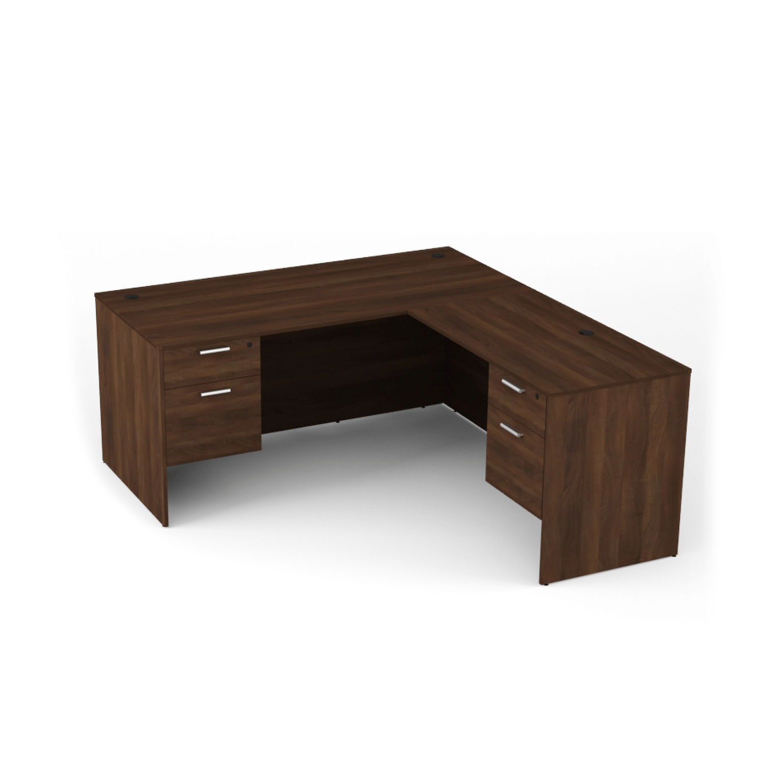 I5 Kai L Shaped Desk with Double Suspended Pedestals, 66" x 78"