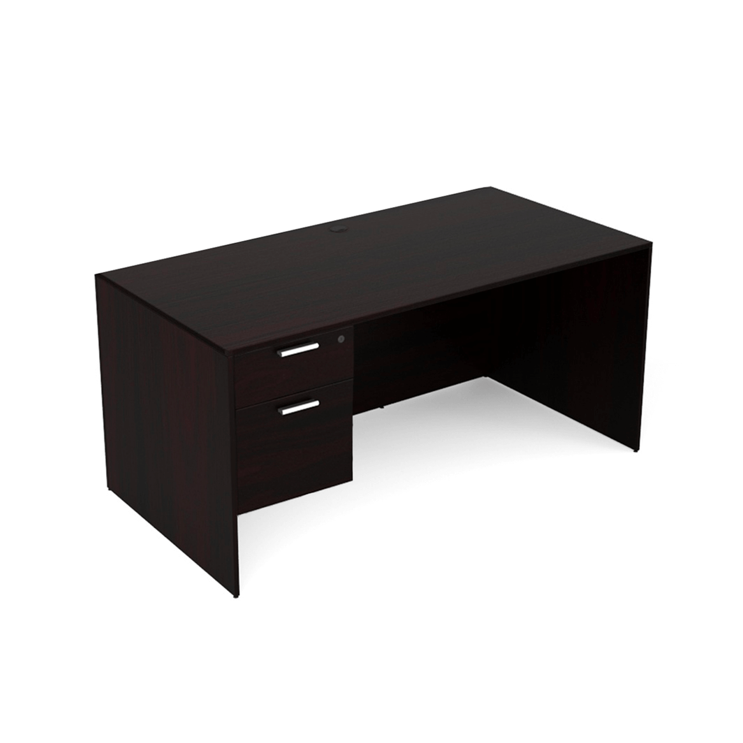 Kai Rectangular Desk with Suspended Pedestal, 24 x 48