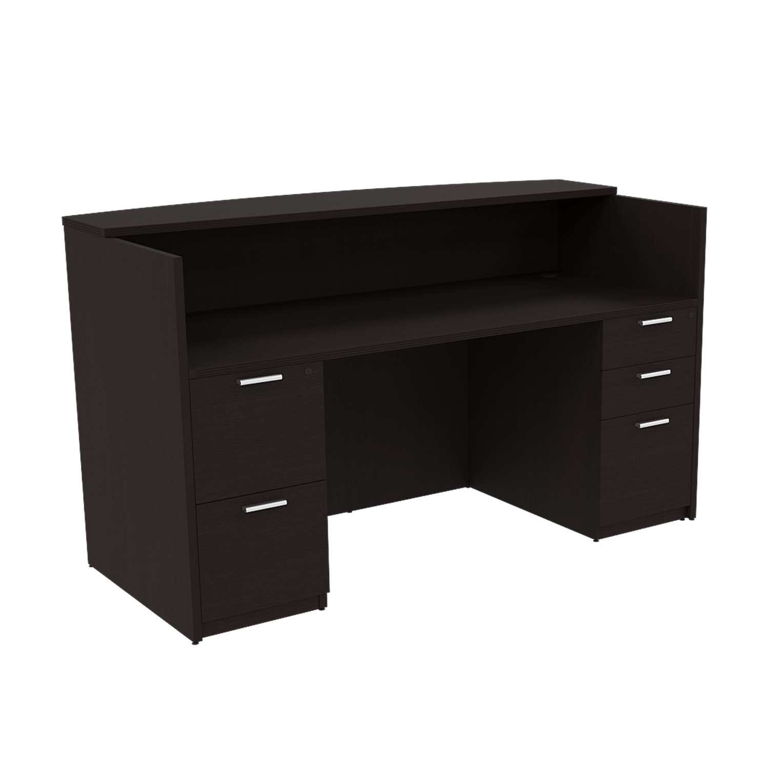 Kai Reception Desk with Double Full Pedestals, 30" x 71"