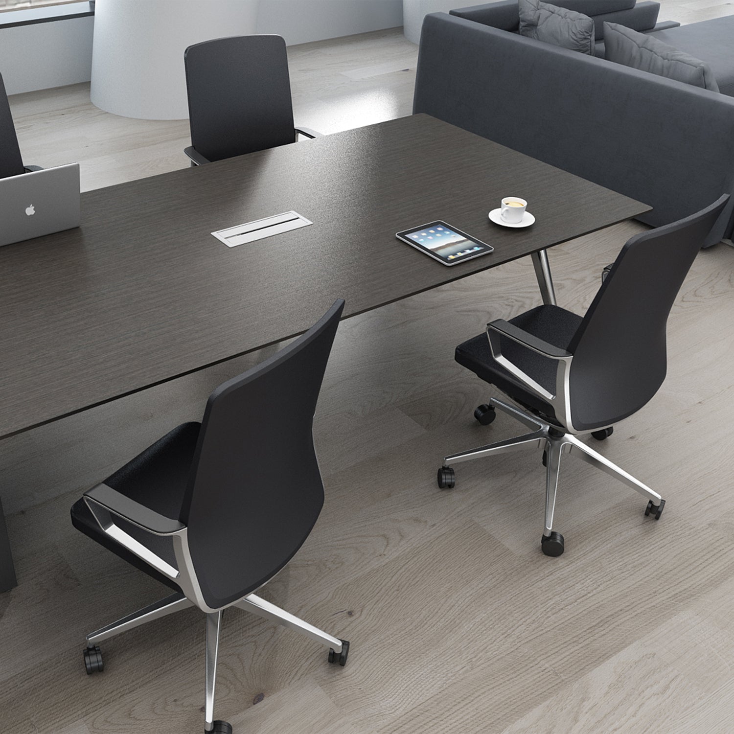 i5 Industries Gravity Conference Chair – Black Leather