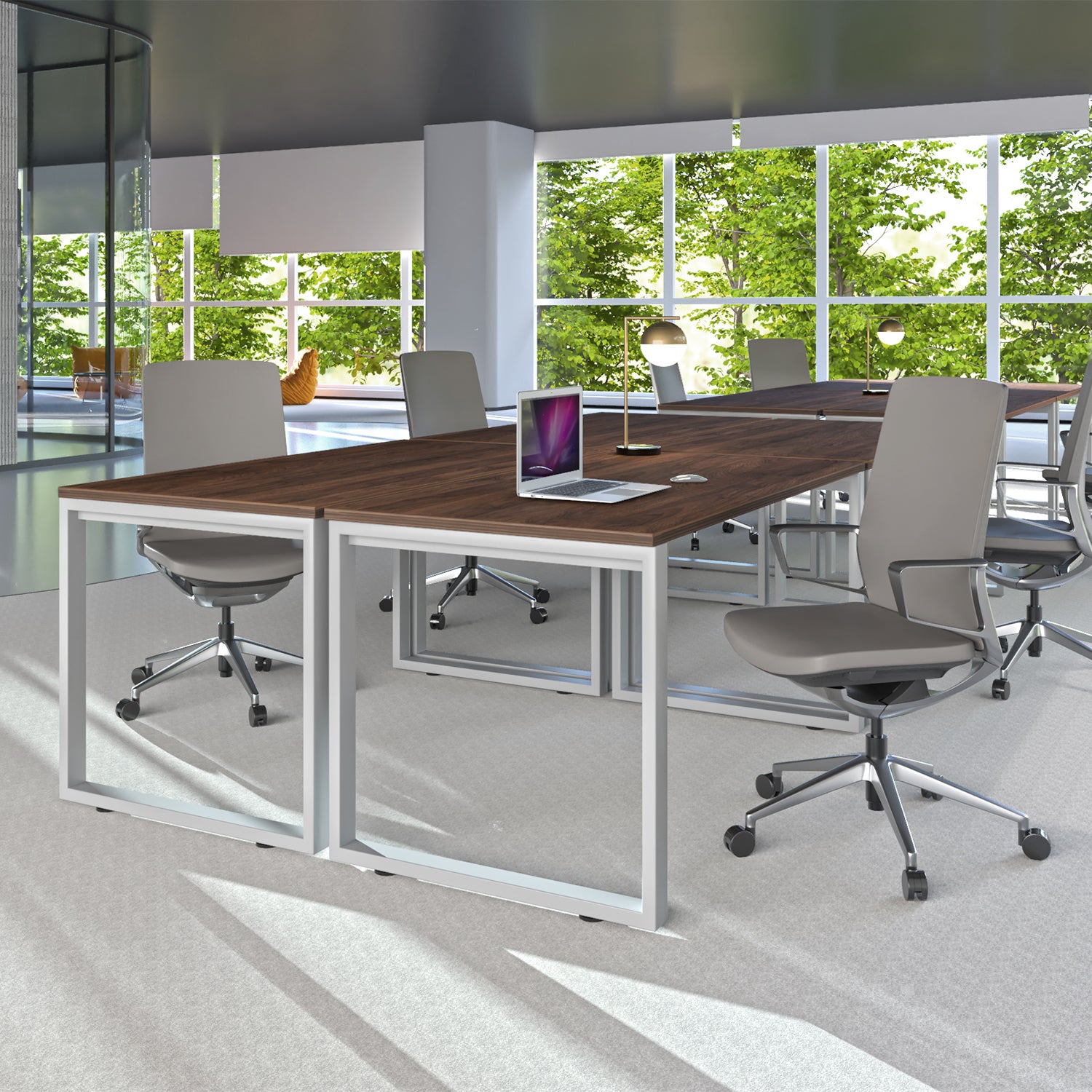 i5 Industries Gravity Conference Chair – Gray Leather