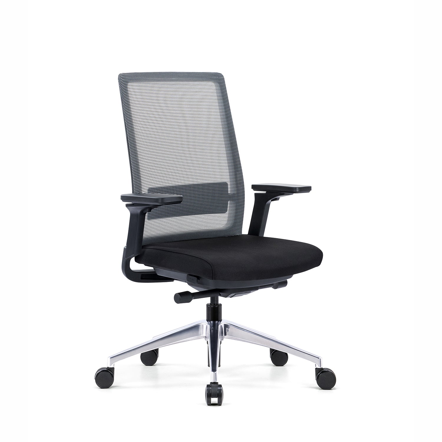 Kai U-Shaped Desk with Hutch, 5-Shelf Bookcase, and Chair Set