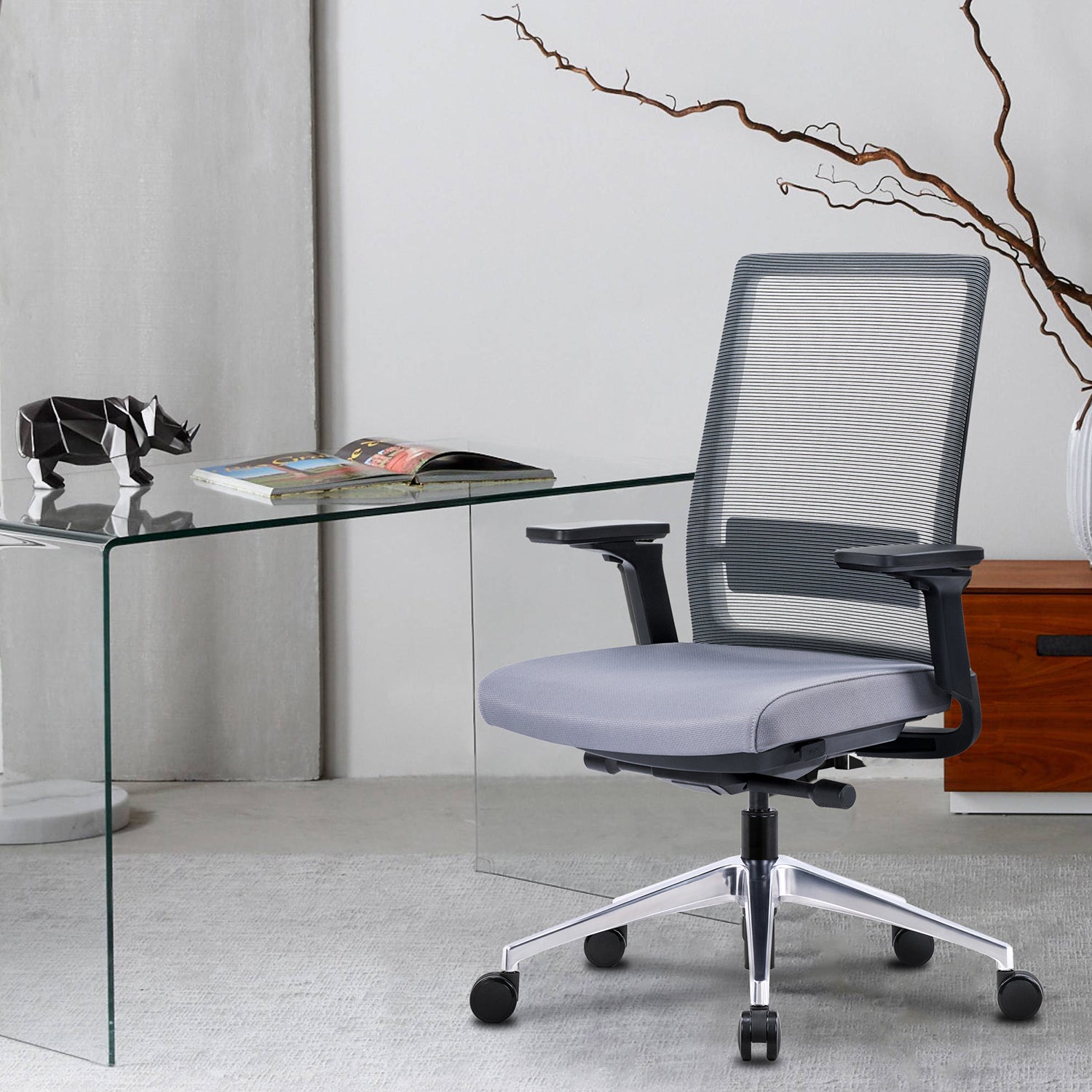 i5 Industries Gravity Task Chair – Black Mesh Gray Seat