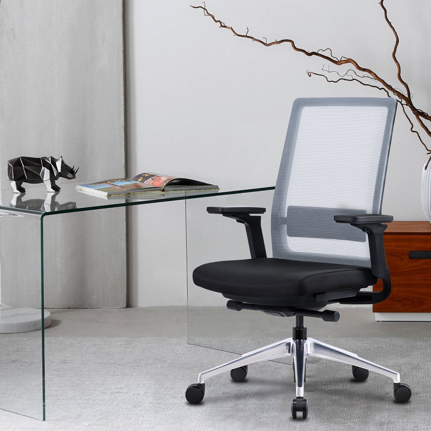 i5 Industries Gravity Task Chair – Gray Mesh Black Seat