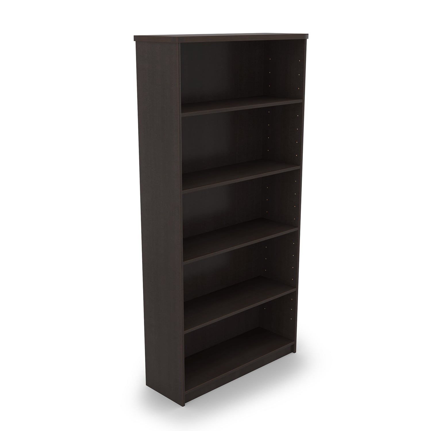 Kai U-Shaped Desk with Hutch, 5-Shelf Bookcase, and Chair Set