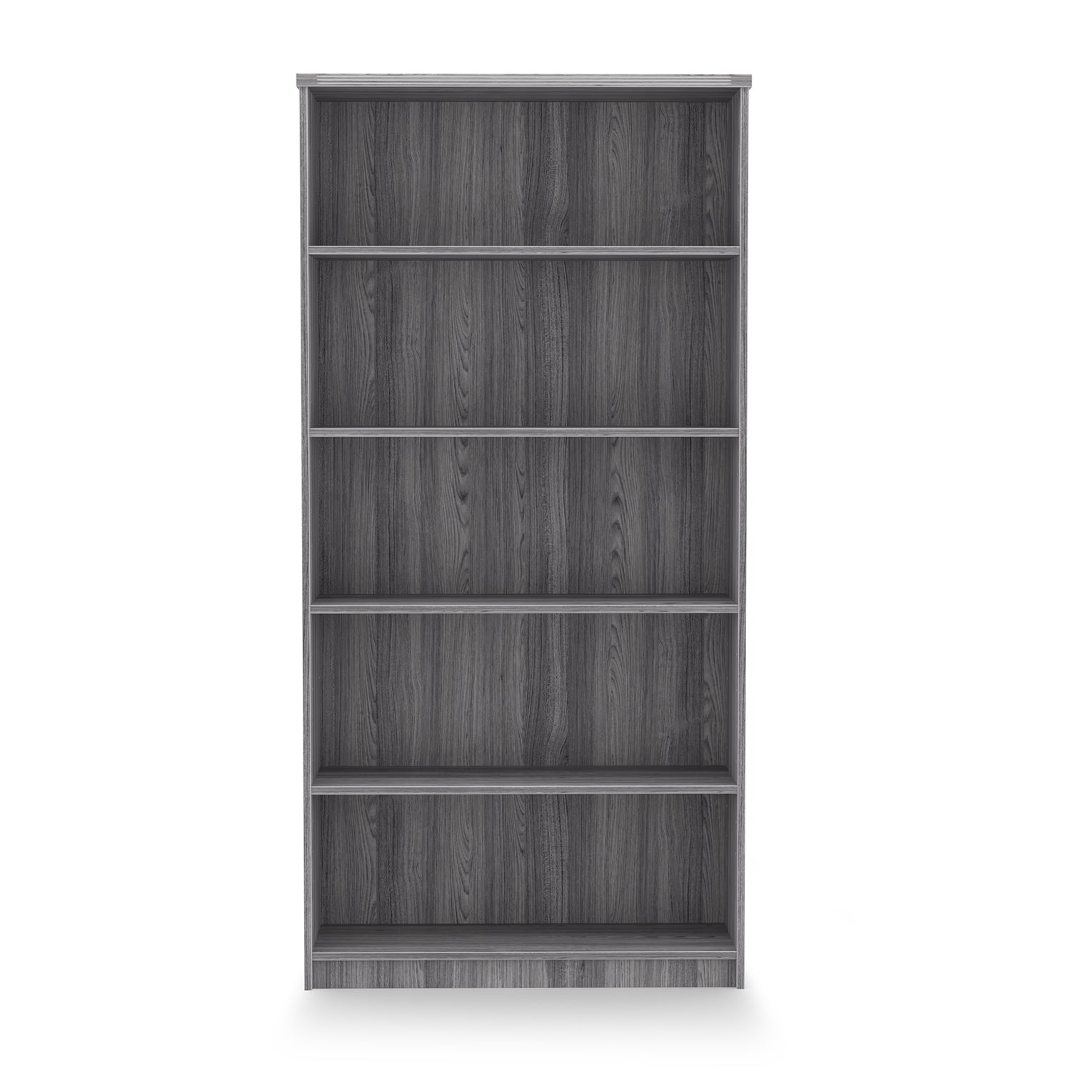 Kai U-Shaped Desk with Hutch, 5-Shelf Bookcase, and Chair Set