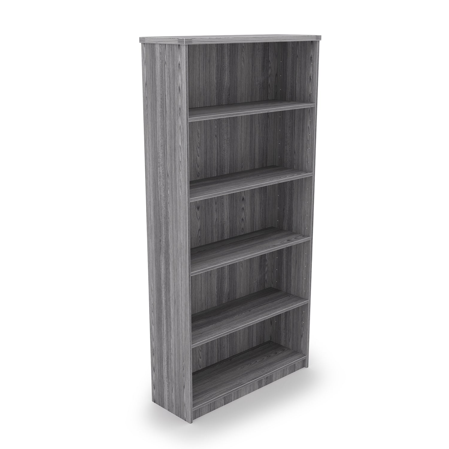 Kai U-Shaped Desk with Hutch, 5-Shelf Bookcase, and Chair Set