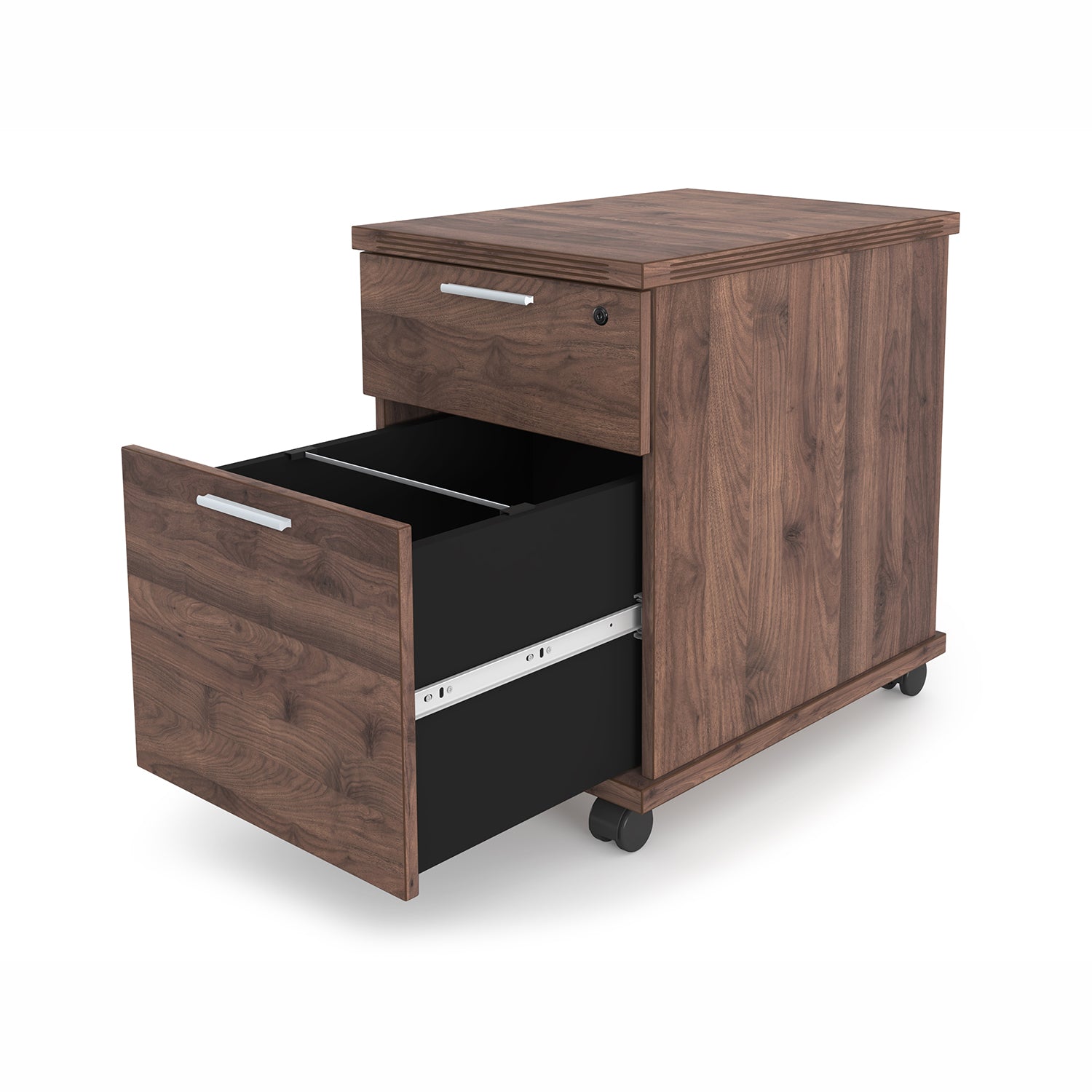 i5 L-Shaped Standing Desk, Chair, and Mobile Pedestal Set, EOPB1