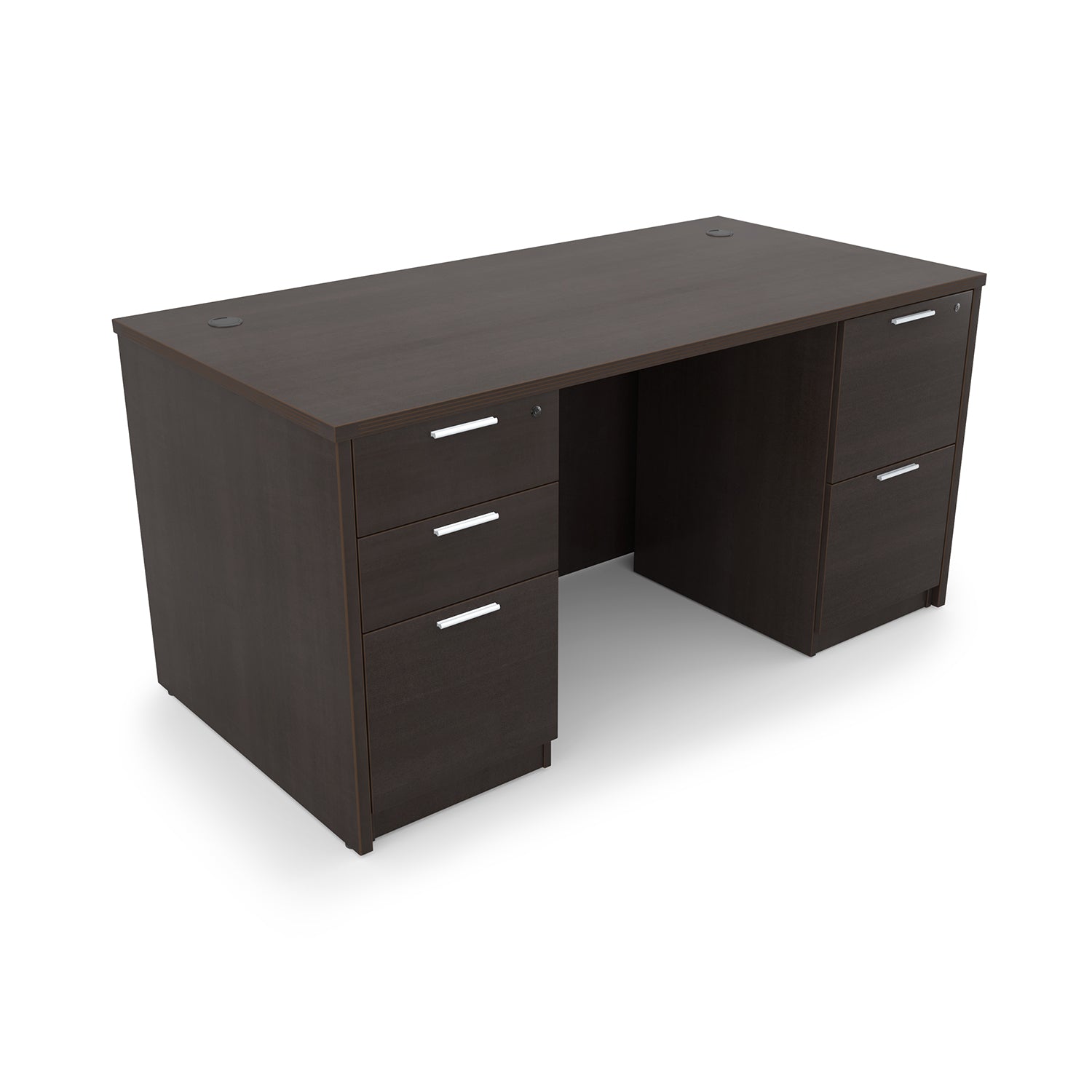 Kai Rectangular Desk with Double Full Pedestals 30 x 60