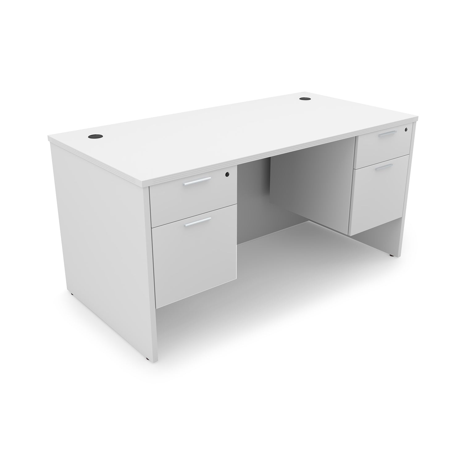 i5 Industries Kai Rectangular Desk with Double Suspended Pedestals 30 x 60