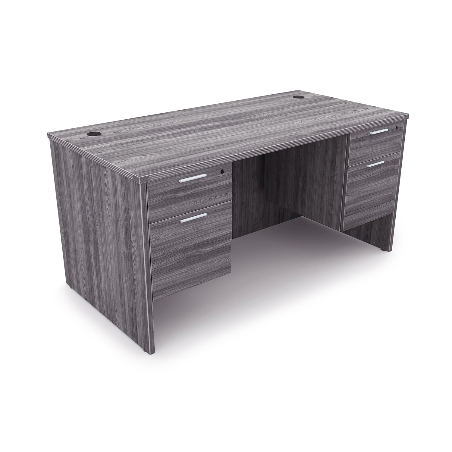 i5 Industries Kai Rectangular Desk with Double Suspended Pedestals 30 x 60