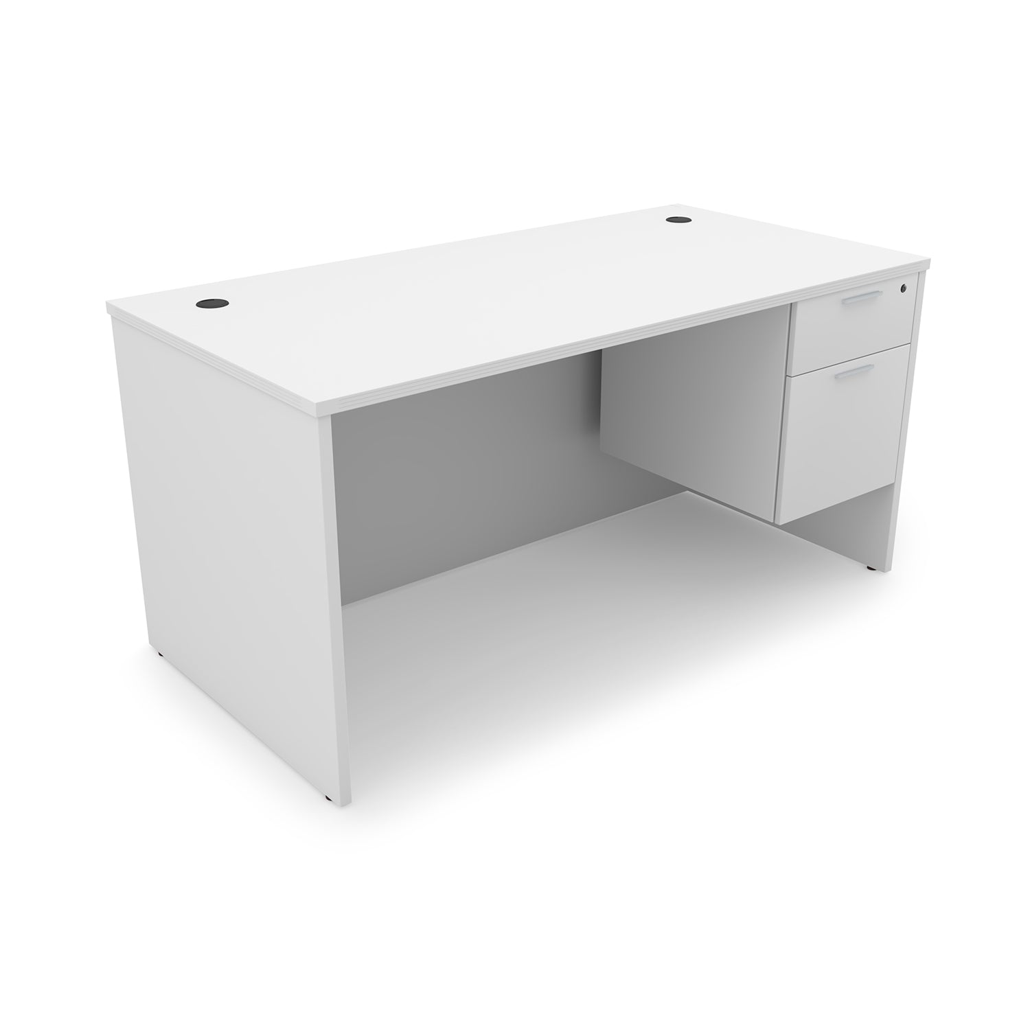 i5 Industries Kai Rectangular Desk with Suspended Pedestal 30 x 48