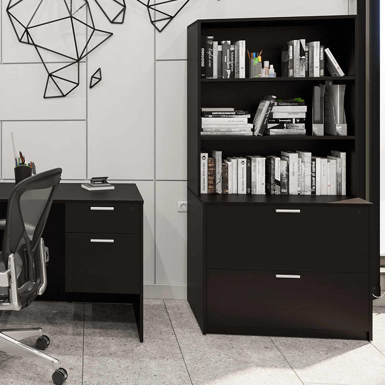 i5 Freestanding lockable Storage Cabinet Hutch