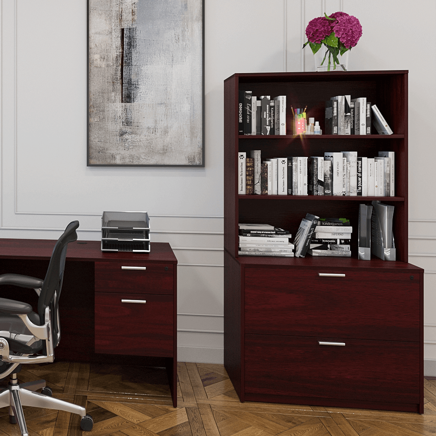 i5 Freestanding lockable Storage Cabinet Hutch