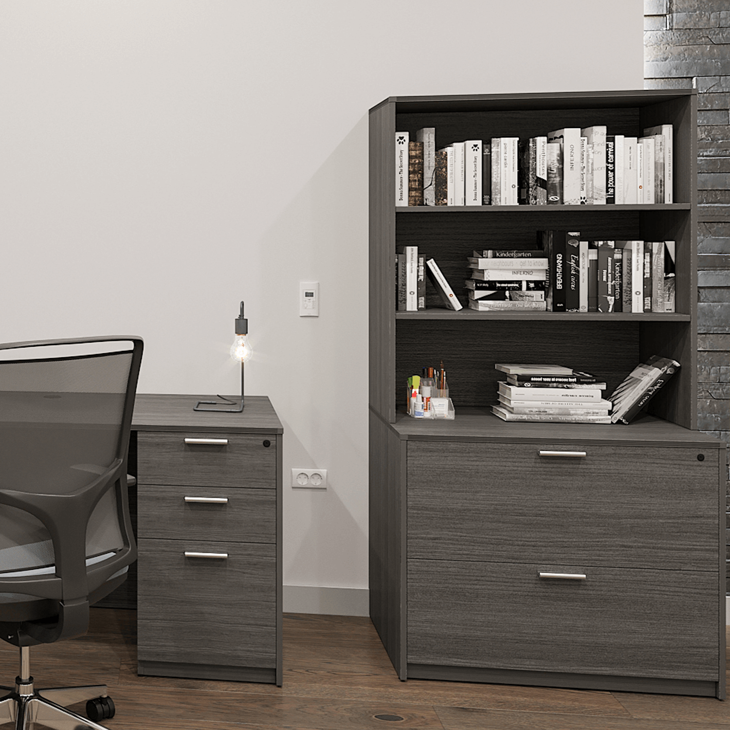 i5 Freestanding lockable Storage Cabinet Hutch