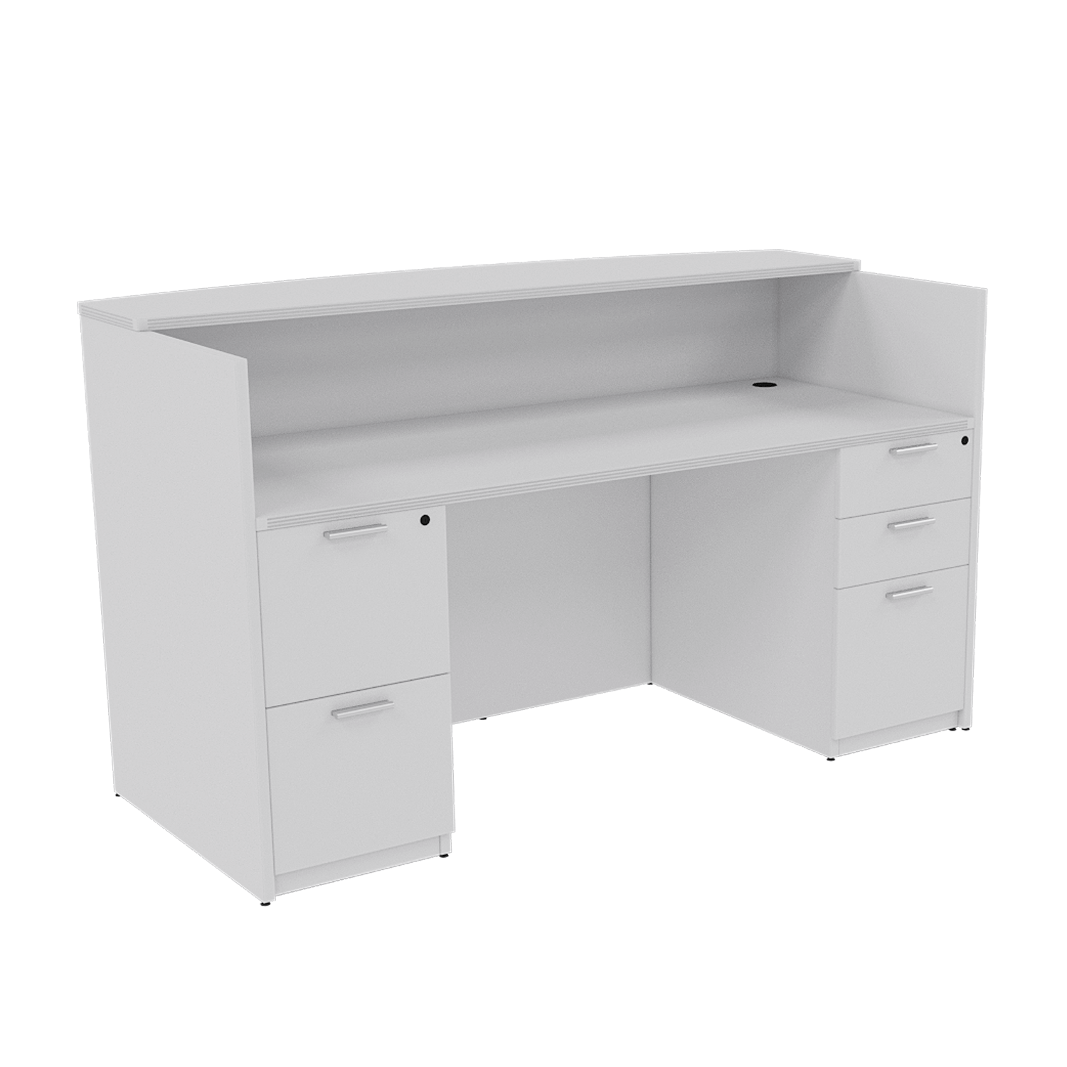 Kai Reception Desk with Double Full Pedestals, 30" x 71"