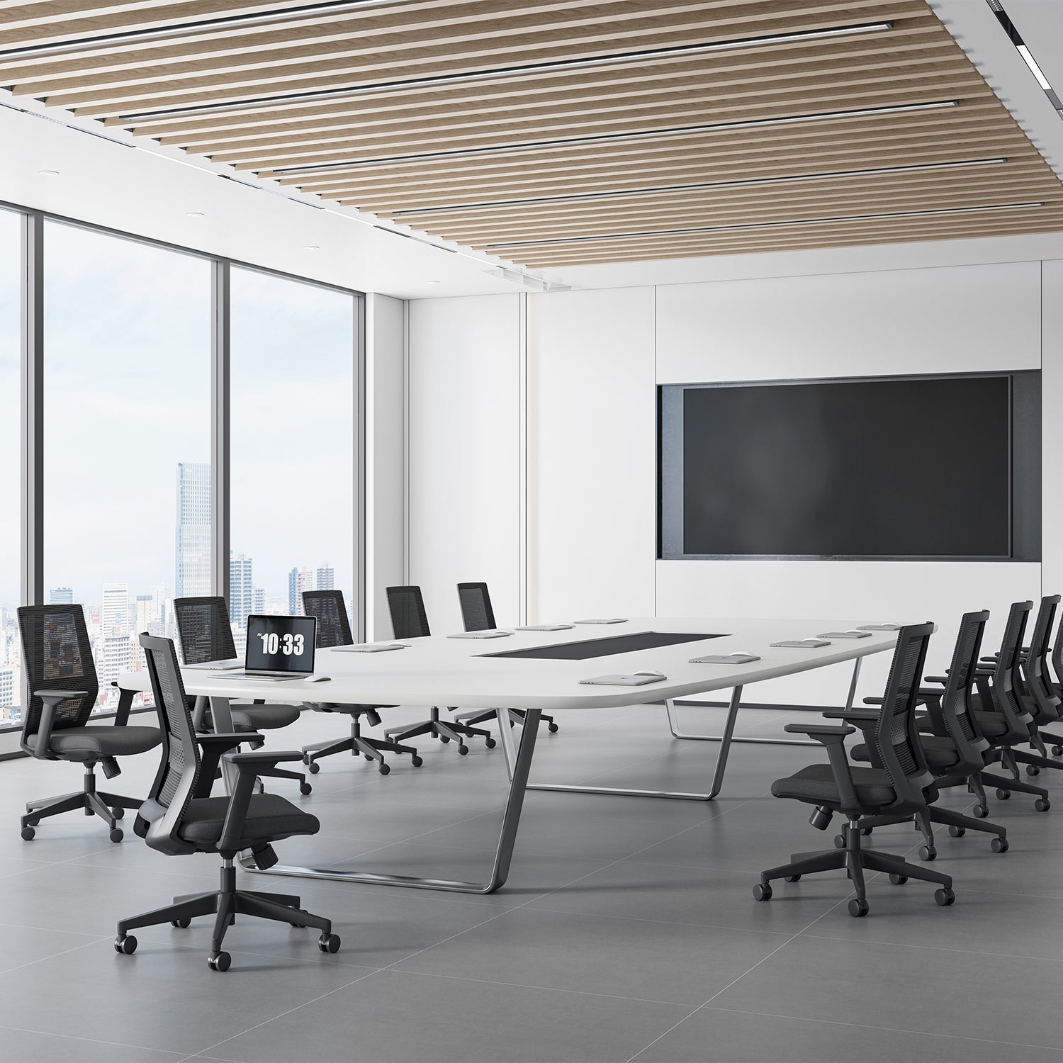 i5 Industries Nova Task Chair – Black Mesh Black Seat