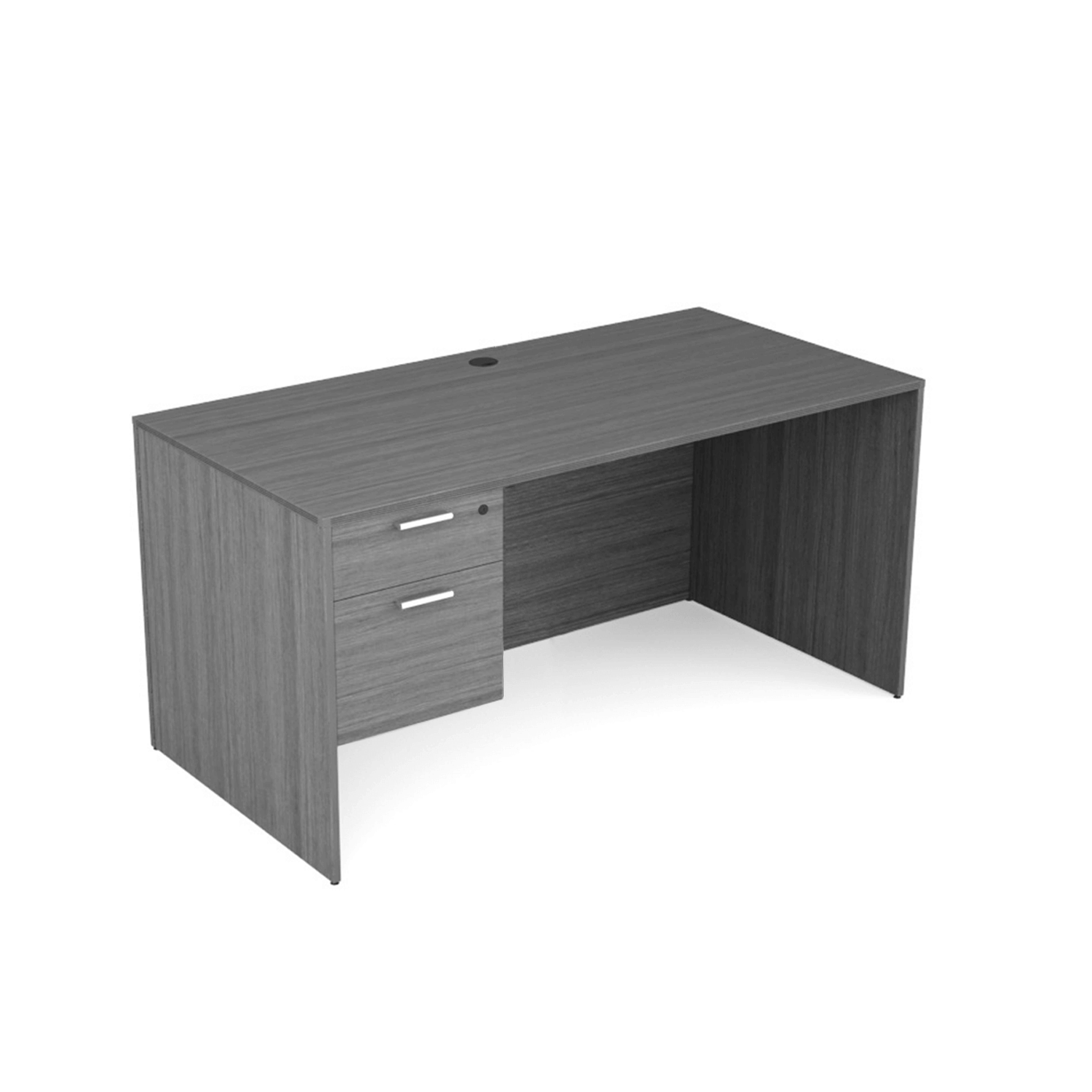 Kai Rectangular Desk with Suspended Pedestal, 24 x 48