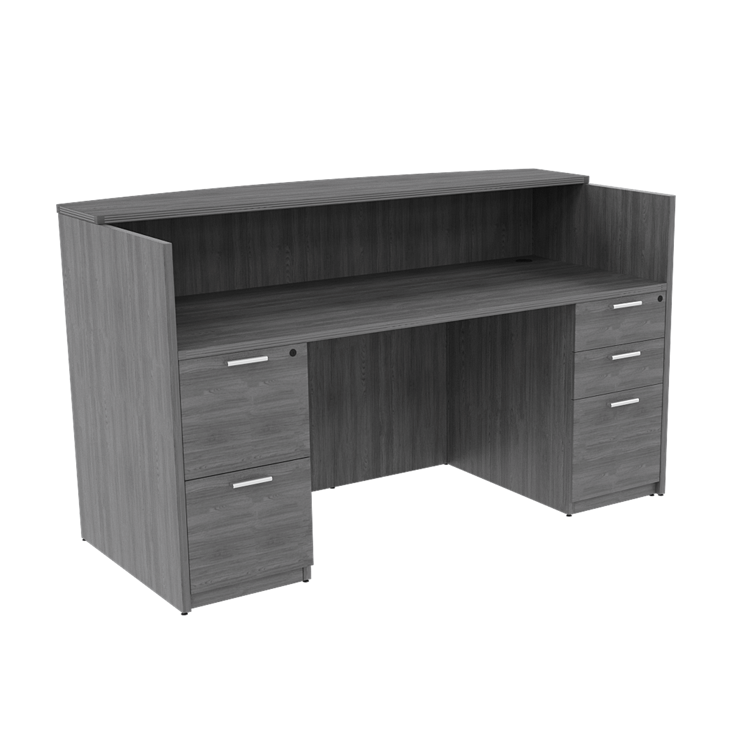 Kai Reception Desk with Double Full Pedestals, 30" x 71"