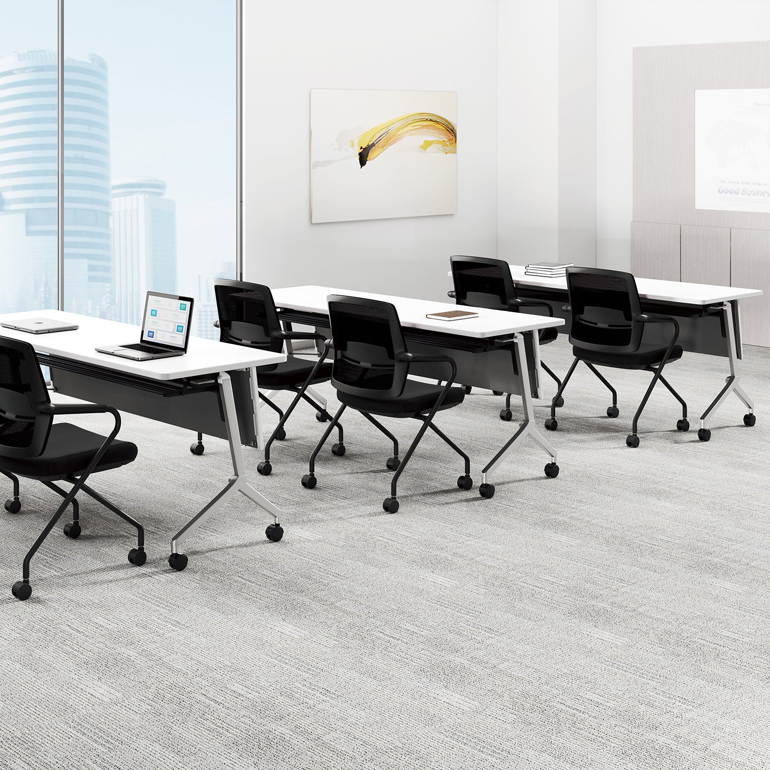 i5 Industries Switch Nesting Chair – Black Mesh Black Seat