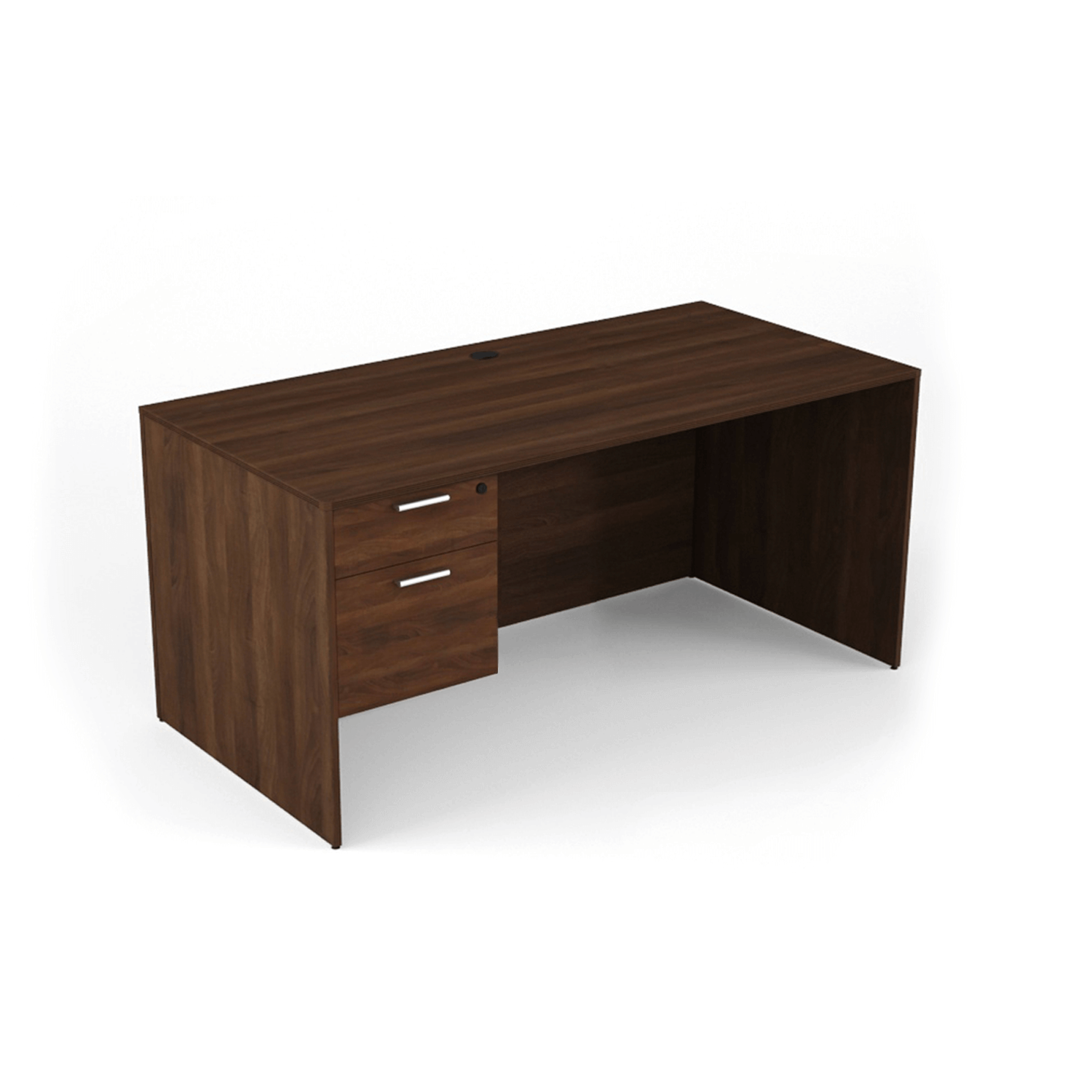 Kai Rectangular Desk with Suspended Pedestal, 24 x 48