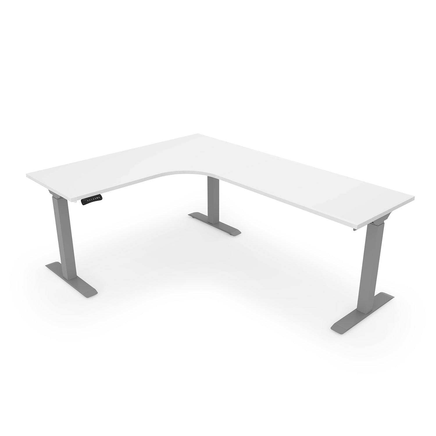 i5 L-Shaped Standing Desk, Chair, and Mobile Pedestal Set, EOPB1