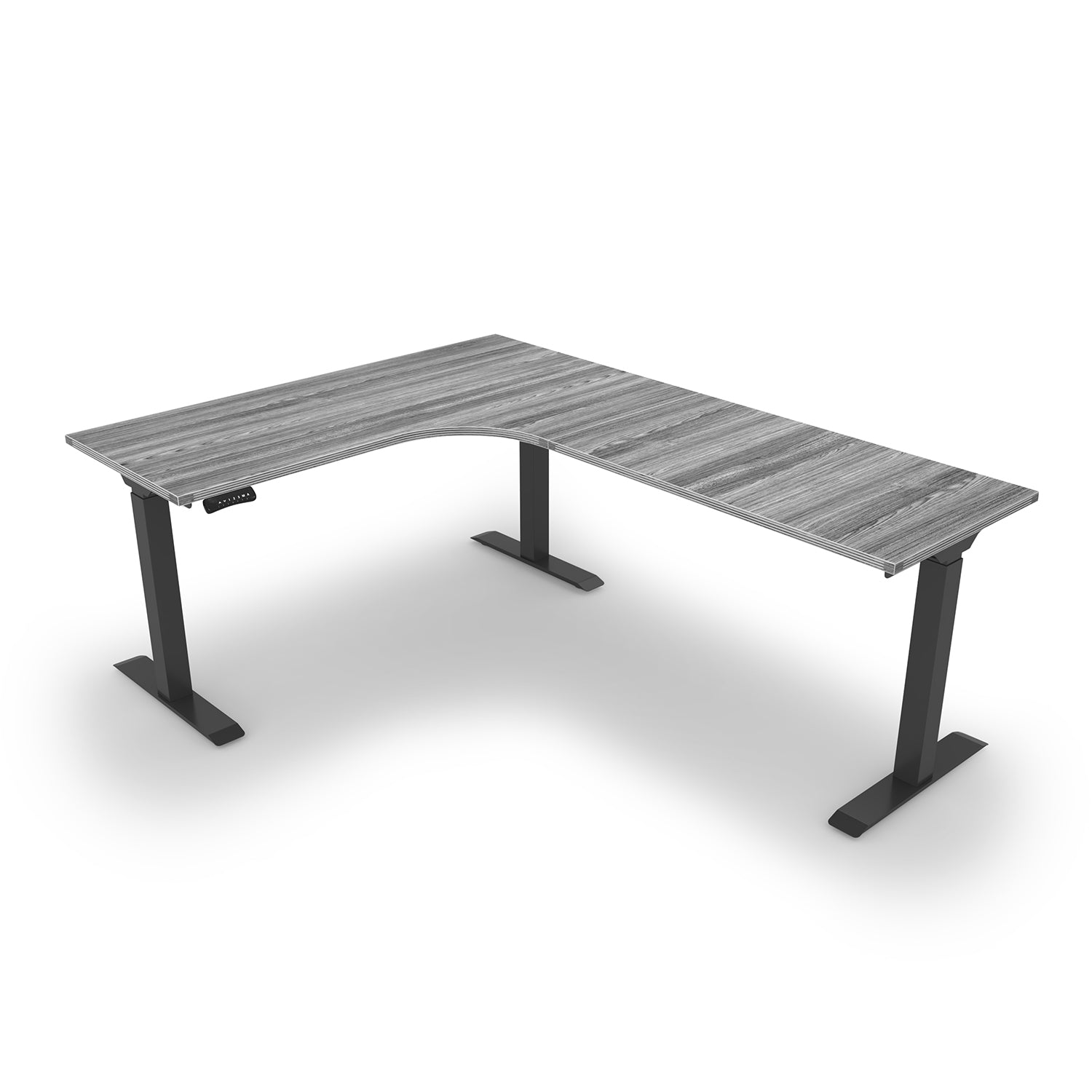 i5 L-Shaped Standing Desk, Chair, and Mobile Pedestal Set, EOPB1