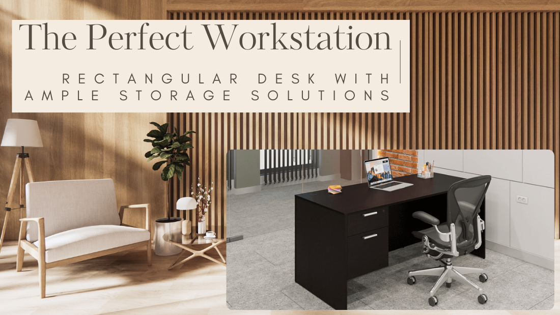 The Perfect Workstation: Rectangular Desk with Ample Storage Solutions