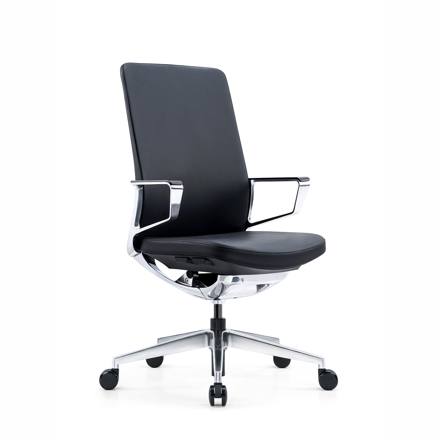 i5 Industries  Gravity Conference Chair – Black Leather, CC201A.BL-BLK