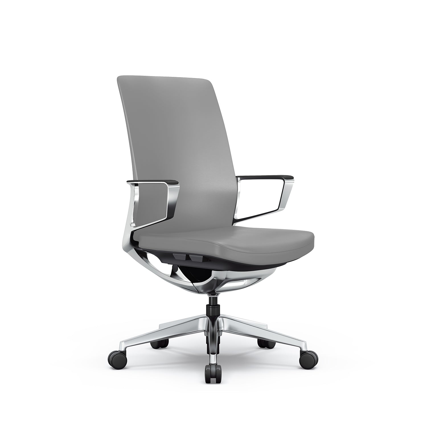 i5 Industries Gravity Conference Chair – Gray Leather, CC201A.GL-GRY