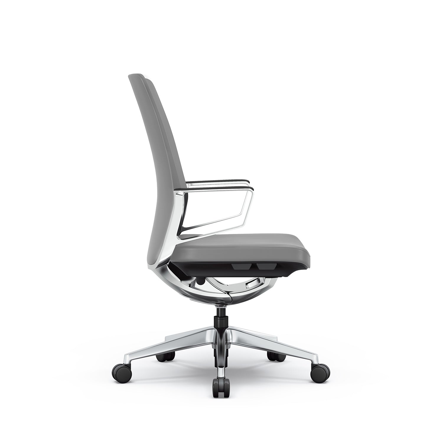 i5 Industries Gravity Conference Chair – Gray Leather, CC201A.GL-GRY