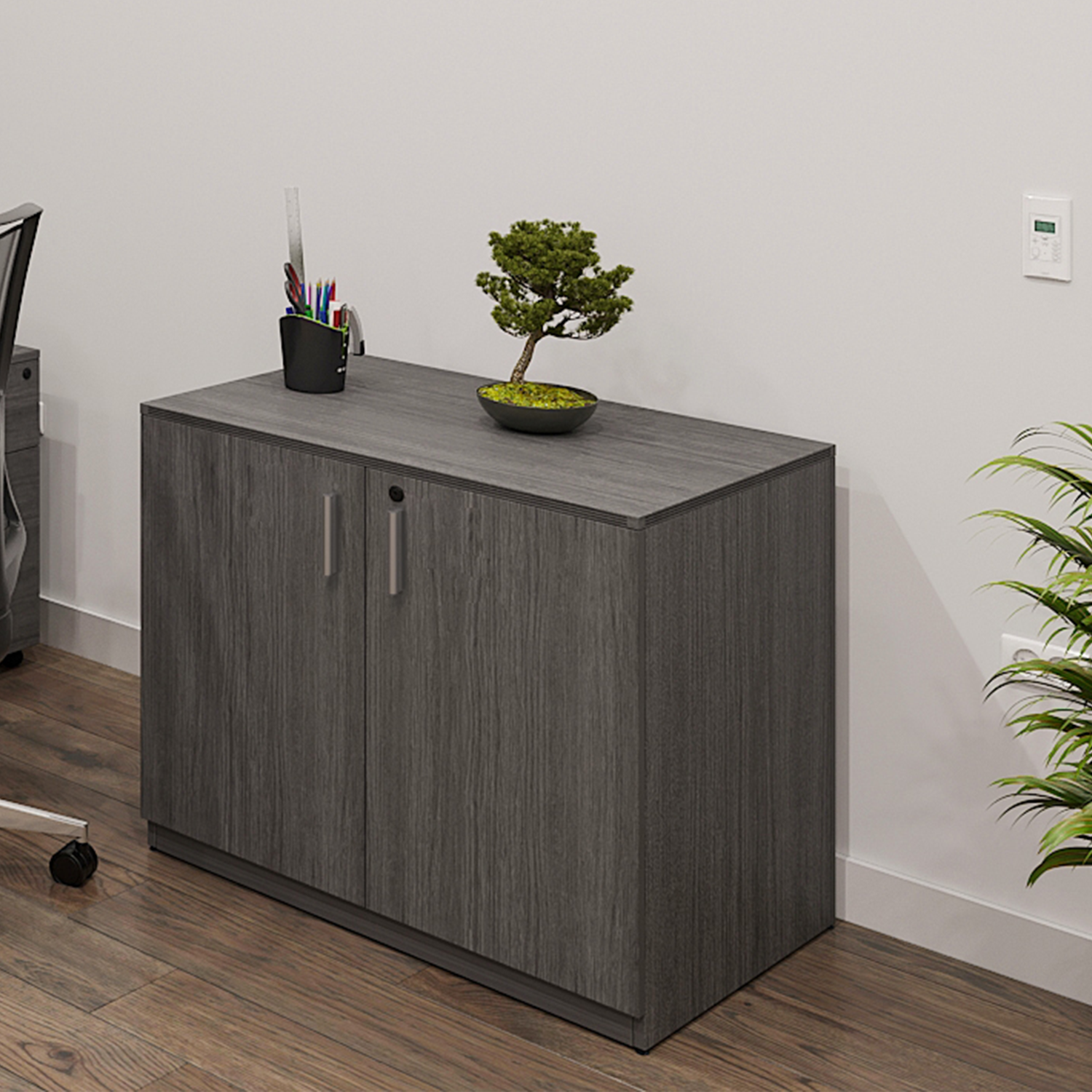 kai Freestanding Laminate lockable Storage Cabinet, 36"