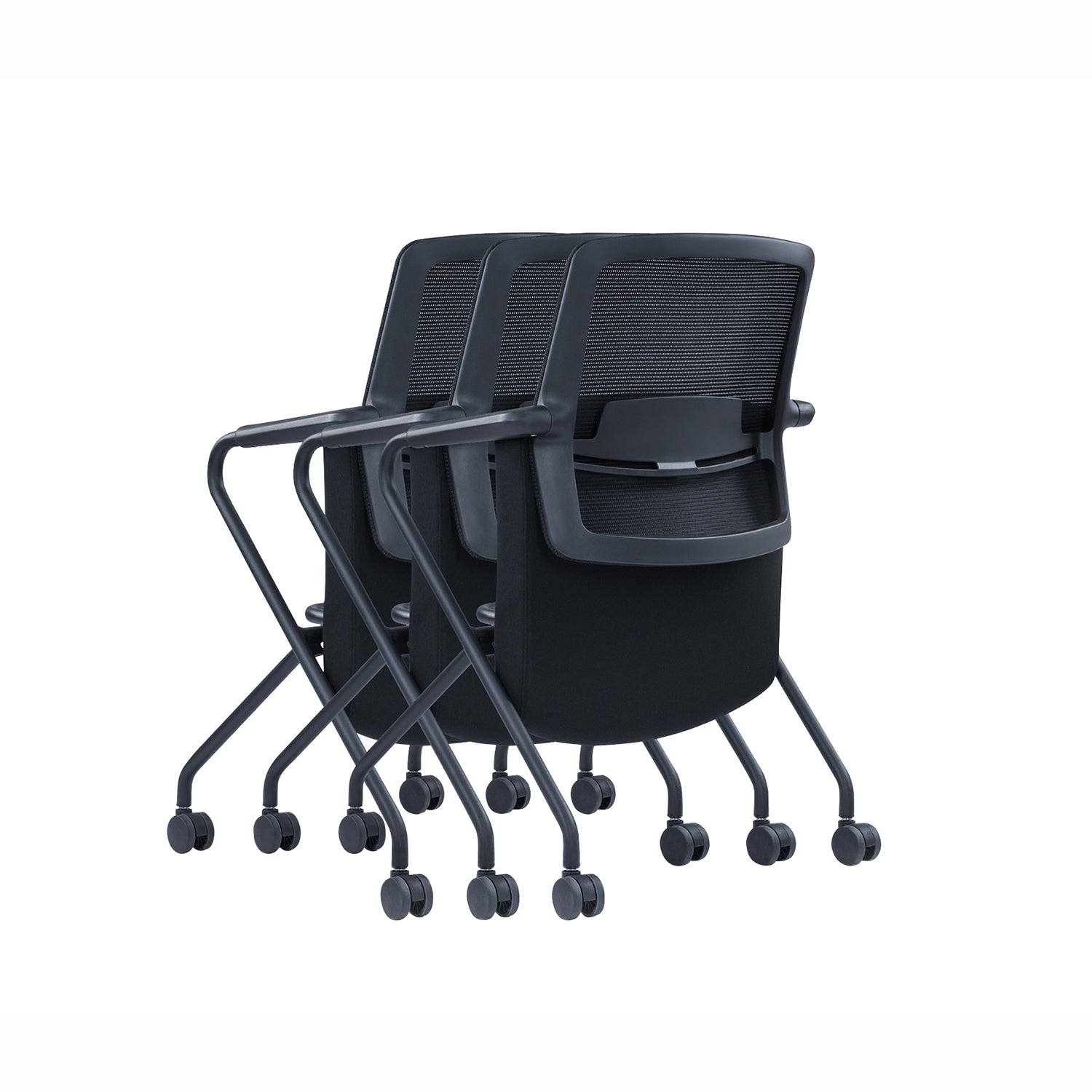 Connect Training Table (24″ x 60″) and Switch Nesting Chair (Black Mesh Black Seat) Set