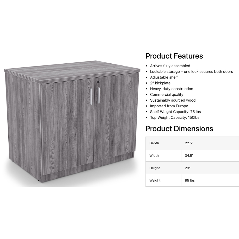 i5 Industries Kai 2 Door Storage Cabinet, SC36